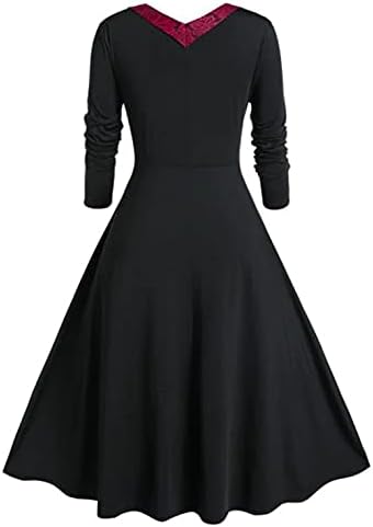 איקה נשים בתוספת גודל ארוך שרוול משובץ הדפסת כפתור למטה בציר צווארון ארוך שמלה אלגנטית אונליין חולצה שמלה עם חגורה