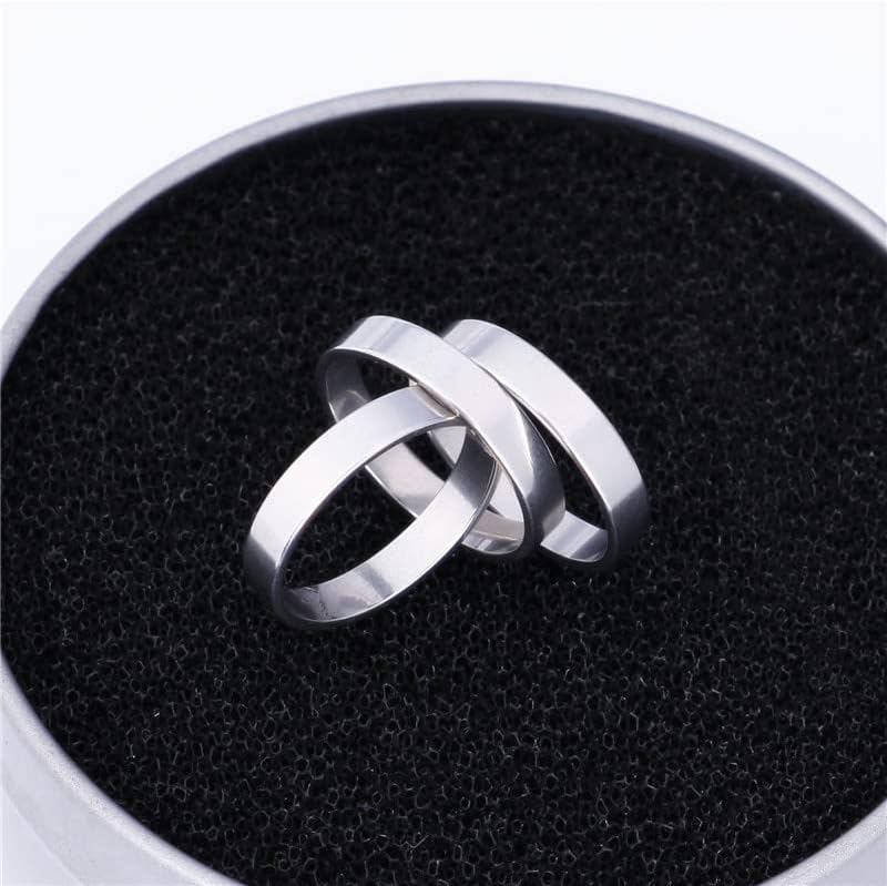 טבעות קולסו 316 ליטר 4 מ מ טבעת רצועה זעירה לגברים ואישה אופנה טבעת זנב כסף-80264