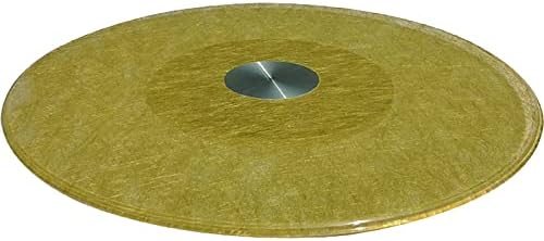 יאנגפין-קישוט זכוכית עצלן סוזן פטיפון עם חוטי זהב, שולחן למעלה דקורטיבי מסתובב מגש הגשה, פטיו, גינה, מטבח מרכזי, 100