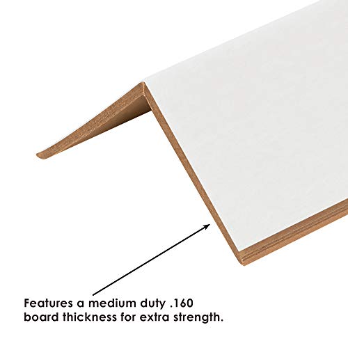 Aviditi Fibreboard Meduim Duty Strapping מגנים, 4 x 4 x 2 , עובי .160, לבן, שימוש כדי למנוע רצועה לקצוות פוגעים של חבילות