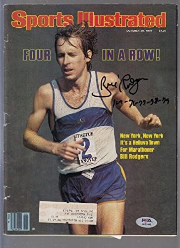 ביל רוג ' רס חתם 1979 מרתון בוסטון ספורטס אילוסטרייטד מגזין פ. ס. א / די. אן. איי 401-מגזיני ספורט חתומים