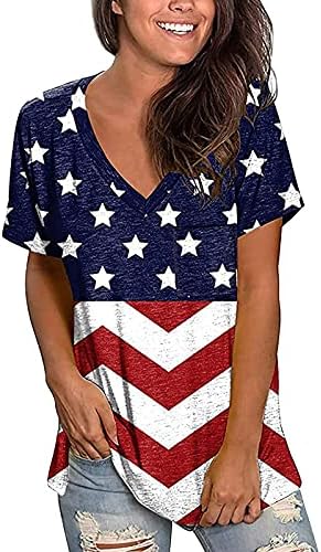 חולצות דגל אמריקאי של נשים טריק