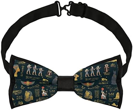 WeedKeycat נושא עתיק מצרים עתיק עניבה מצחיקה עניבת קשת מקשרים מראש.