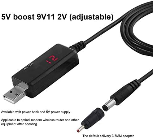 ממיר כבלים של USB עד DC Booster Chloger Steep-Up שנאי כוח בנק חשמל נתב 5V עד 9V 12V