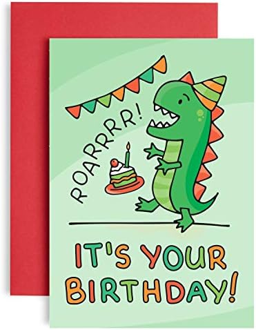 האקסטרס דינוזאור בנים יום הולדת כרטיס. כרטיסי יום הולדת טי-רקס לילד. כרטיס ברכה לילדים כיף ומאושר. כרטיס יום הולדת נכד