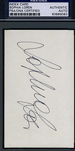 סופיה לורן חתמה על חתימה אותנטית של כרטיס אינדקס 3 על 5