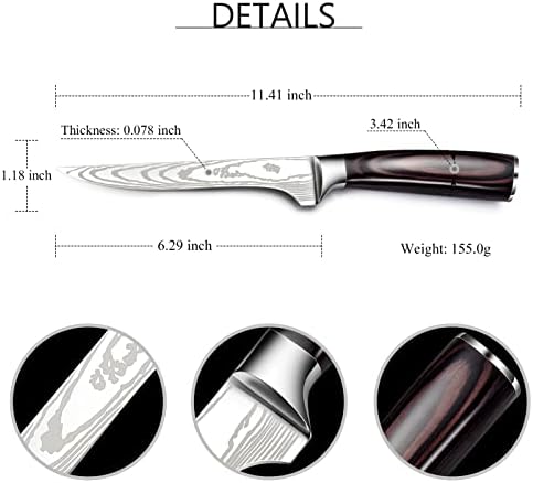 שף סכין חד מקצועי סכין עם ארגונומי ידית גבוהה פחמן גרמנית נירוסטה חיתוך מטבח בישול סכין לבית מטבח & מגבר; מסעדה